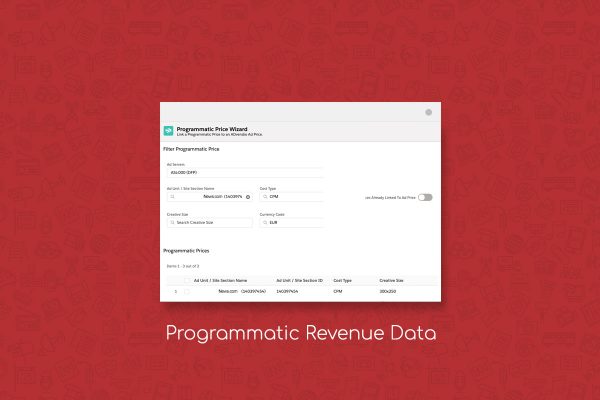 Integration von Daten zu programmatic Einnahmen