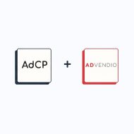 Ad Context Protocol (AdCP) and Collaborative AI - Why Your Media Business Needs a Collaborative Ecosystem Los logotipos de AdCP y ADVENDIO con un signo más, lo que indica una colaboración o integración.