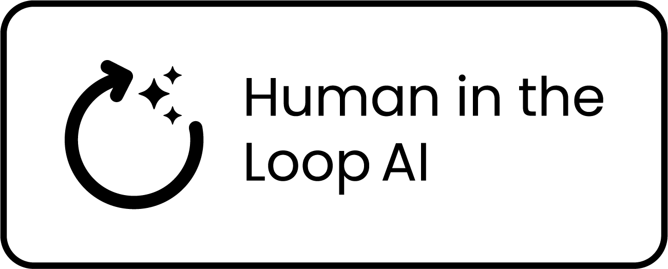 Human in the loop AI badge